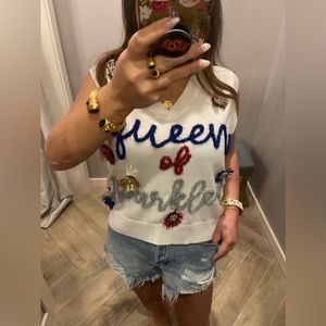 Star And Sparklers Sequin Top